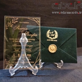 کارت عروسی  پلکسی خارجی شفاف کد  673